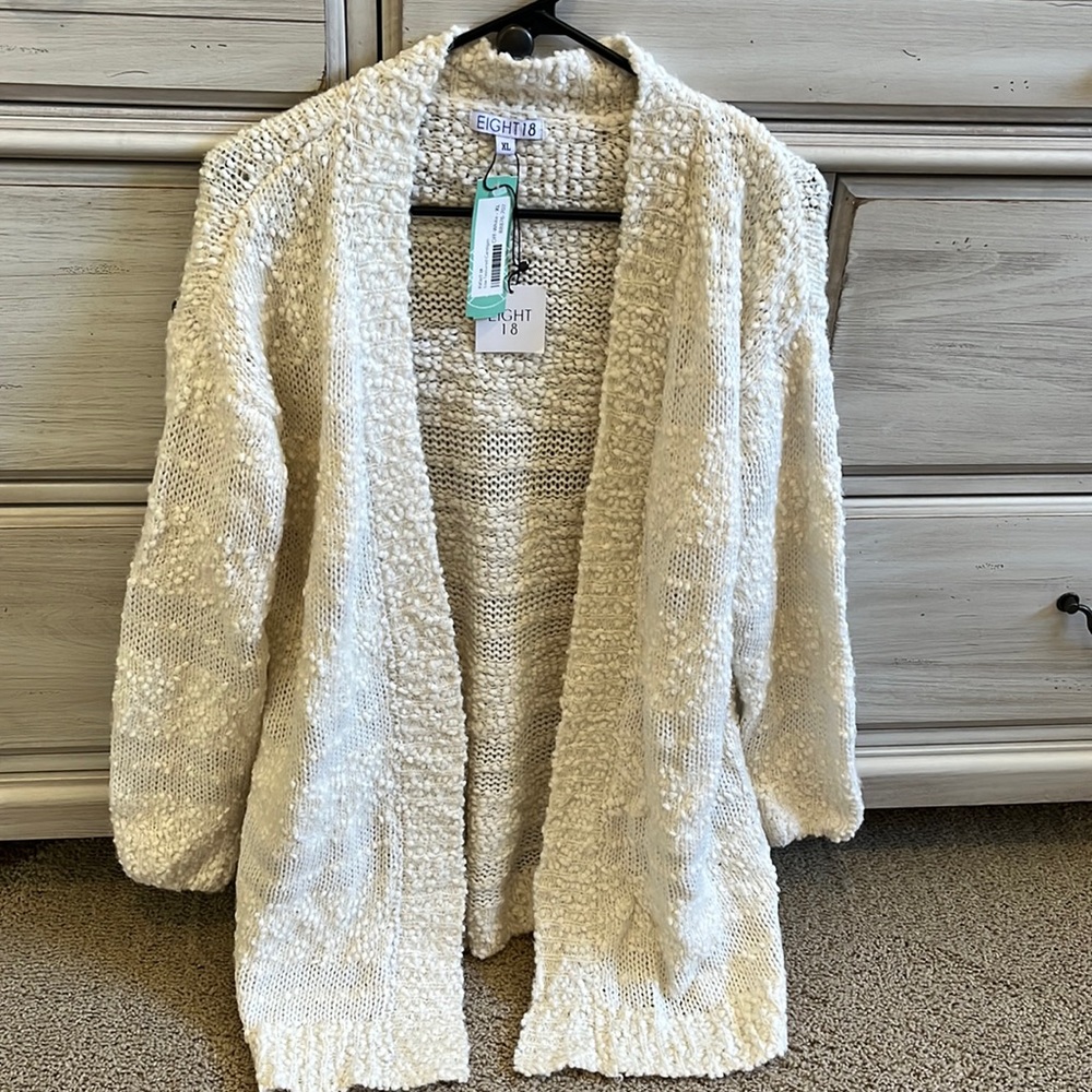 Cream colored cardigan